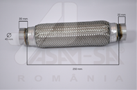 60094asam гофра глушителя! 45x250 mm