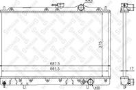 10-25370-sx радиатор системы охлаждения mitsubishi galant 1.8/2.0/gti 87