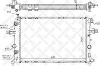 10-25387-sx радиатор системы охлаждения opel astra/zafira 2.0/2.2dti 00