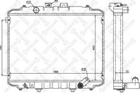 10-26600-SX_радиатор системы охлаждения! МКПП Hyundai H100/Satellite 2.4i/2.5D 93-98