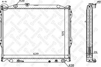 10-25153-SX_радиатор системы охлаждения! АКПП Toyota Land Cruiser/Prado 2.4/3.0 KZJ90W 96-98