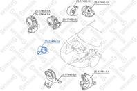 25-17490-sx подушка двигателя передняя mitsubishi galant ea3a/ea8a usa 1996-2003