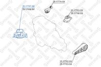 25-17797-sx подушка двигателя правая nissan micra march k12 &lt2002