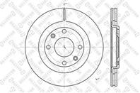 6020-9915v-sx диск тормозной передний citroen xantia  peugeot 405 1.8-2.0hdi 85