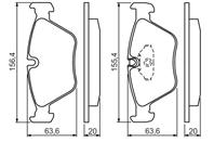 Колодки тормозные дисковые 0986494007 от фирмы BOSCH