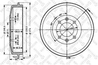 6025-3708-sx барабан тормозной peugeot 405/406 all 87