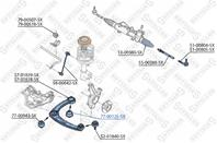 77-00125-sx сайлентблок перед.рычага зад peugeot 307 1.4-2.0/2.0hdi 00