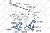 57-03542-sx рычаг нижний правый audi a3 03  vw golf 5 03  skoda octavia all 04