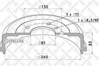 85-00157-SX_барабан торм !260x55/65 H83 d85/130 n5
