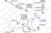 87-17008-sx сайлентблок рычага зад. л. subaru impreza 93/legasy 89/forester 98-02