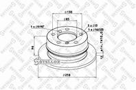 85-00762-SX диск тормозной !задн. 258x95.5x12 Omn MB 209 Sprinter