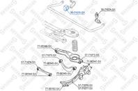 89-71035-sx втулка стабилизатора заднего центральная mazda 3 bk all 03
