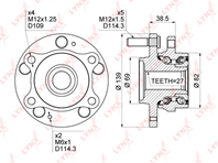 Подшипник-ступица пер. HYUNDAI I30 11&gt  KIA CEED 12&gt