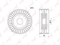Ролик натяжного механизма приводной