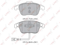 BD-8038 Колодки тормозные передние VW Tiguan 1.4-2.0 07]