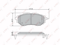 BD-7111 Колодки тормозные передние SUBARU Forester 2.0 13] / Legacy IV 2.0D-3.0 03] / Tribeca 3.0-3...