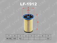 Lf-1912 фильтр топливный audi q3 2.0d 11&gt  vw passat 1.6d-2.0d 05-14 /