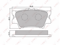 [bd7532] lynxauto колодки тормозные задние комплект на ось