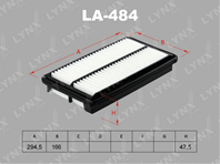 La-484 фильтр воздушный honda pilot 3.0 16&gt lynxauto