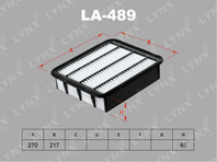 La-489 фильтр воздушный toyota land cruiser prado(150) 2.8d 15&gt lynxau