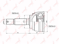 [CO5510] LYNXauto ШРУС наружный передний  правый/левый