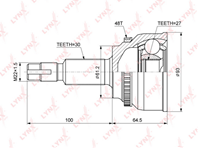ШРУС наружн.TOYOTA Camry(V30/50) 2.5-3.0 05&gt / Alphard 3.0 02-08 / Highlander 3.0 00-07  LEXUS ES25...