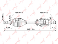 Cd-1023 привод в сборе toyota land cruiser prado(120) 3.0d-4.0 02-09 
