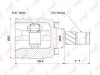 Ci-3752 шрус внутренний nissan almera(n15/n16) 1.4-1.5 95-01 / ad(y10/