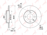 Диск тормозной невентилируемый передний 239x12