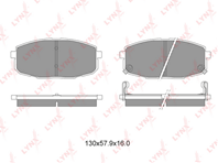 [BD4404] LYNXauto Колодки тормозные передние комплект на ось