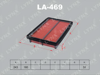 LA-469 Фильтр воздушный MAZDA 323 1.3-1.8 94-98/1.5-2.0 98-04/Premacy 1.8-2.0 99]  FORD Ixion 1.8 9...
