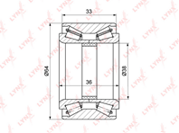 Wb-1326 подшипник ступицы задний (36/33x38x64) toyota corolla(e10/e11)