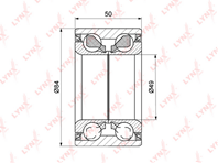 Wb-1341 подшипник ступицы задний (50x49x84) toyota altezza 2.0-3.0 99-