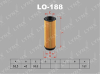 Lo-188 фильтр масляный bmw 3(f30/f31) 3.0 15&gt / 4(f32/f33) 3.0 15&gt / 7