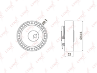 PB-1028 Ролик натяжной ГРМ LYNXauto
