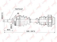 Cd-5303a привод в сборе передний mercedes-benz vito(w638) 2.2d 96-03 l