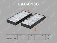 Lac-013c фильтр салонный (комплект 2 шт.) ssangyong actyon i-ii 05&gt /