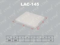 [LAC145] LYNXauto Фильтр салона