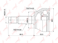 Co-3017 шрус наружный ford fiesta iii-iv 1.25-1.8d &gt00  mazda 121 1.25