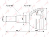 Co-3779 шрус наружный chevrolet captiva 2.0d-3.2 06&gt  opel antara 2.0d