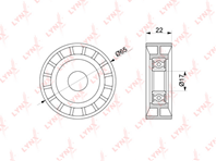 Pb-5261 ролик натяжного механизма / приводной hyndai accent(mc) 1.5d 0