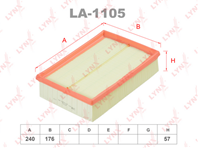 LA-1105 Фильтр воздушный LYNXauto