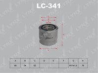 Lc-341 фильтр масляный lynxauto