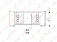 Pb-5318 ролик натяжного механизма / приводной toyota land cruiser prad