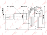Co-3907 шрус наружный toyota prius 1.8 09-15  lexus ct200h 10&gt lynxaut