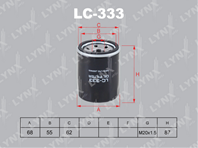 LC-333 Фильтр масляный LYNXauto