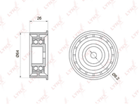 PB-3022 Направляющий ролик / ГРМ OPEL Astra F/G 1.4-1.8 91-04 / Corsa B 1.4-1.8 93-00 / Vectra B 1....