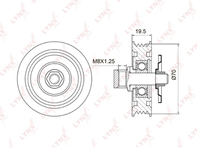 PB-5034 Натяжной ролик / Приводной TOYOTA Avensis(T22) 1.6-2.0D 97-03 / Camry 2.0D 86-91 / Carina(T...