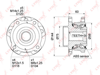 Wh-1017 ступица передняя в сборе bmw x5(e70/f15) 2.0d-4.4t 07&gt / x6(e7