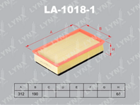 La-1018-1 фильтр воздушный lynx